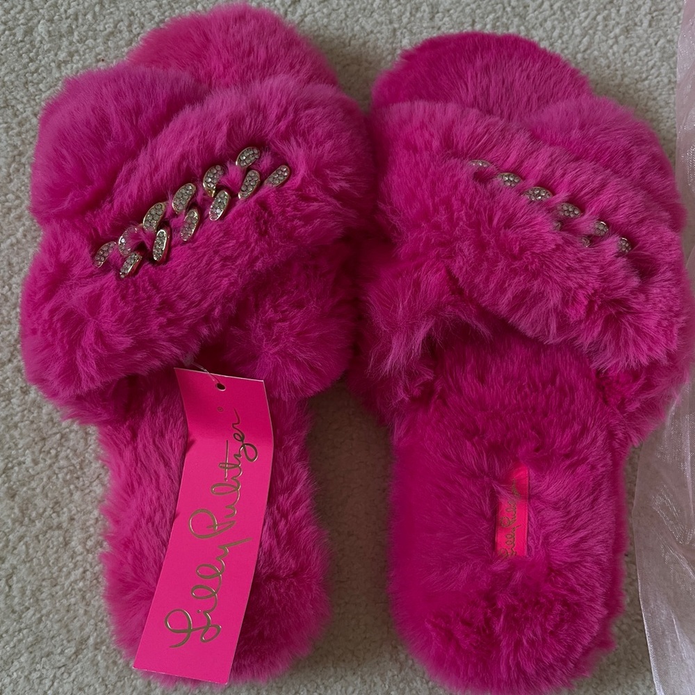 Lilly Pulitzer NWT pink slippers